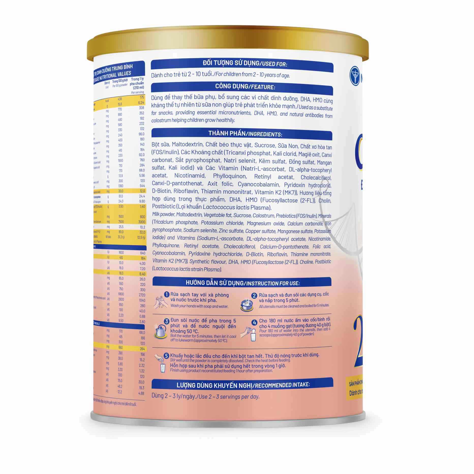 Sản phẩm dinh dưỡng Metacare Colostrum 2+ 800 g