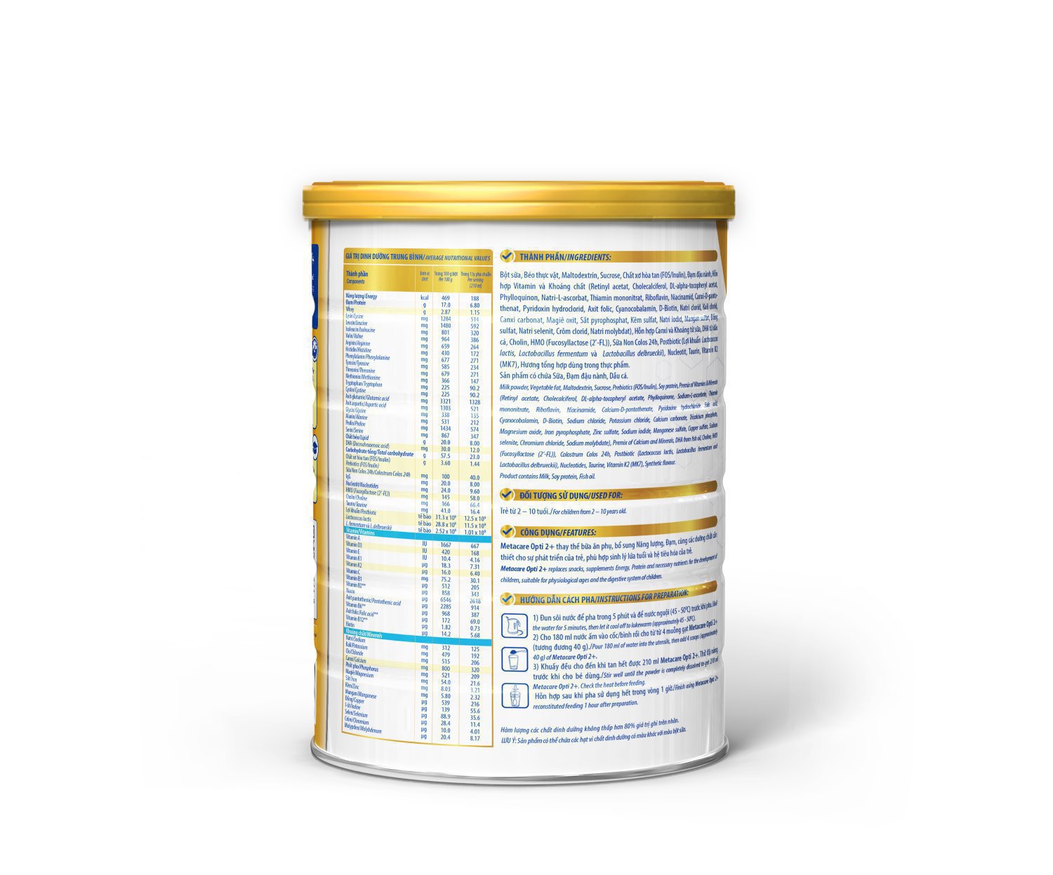 Metacare Opti 2+ 850 g