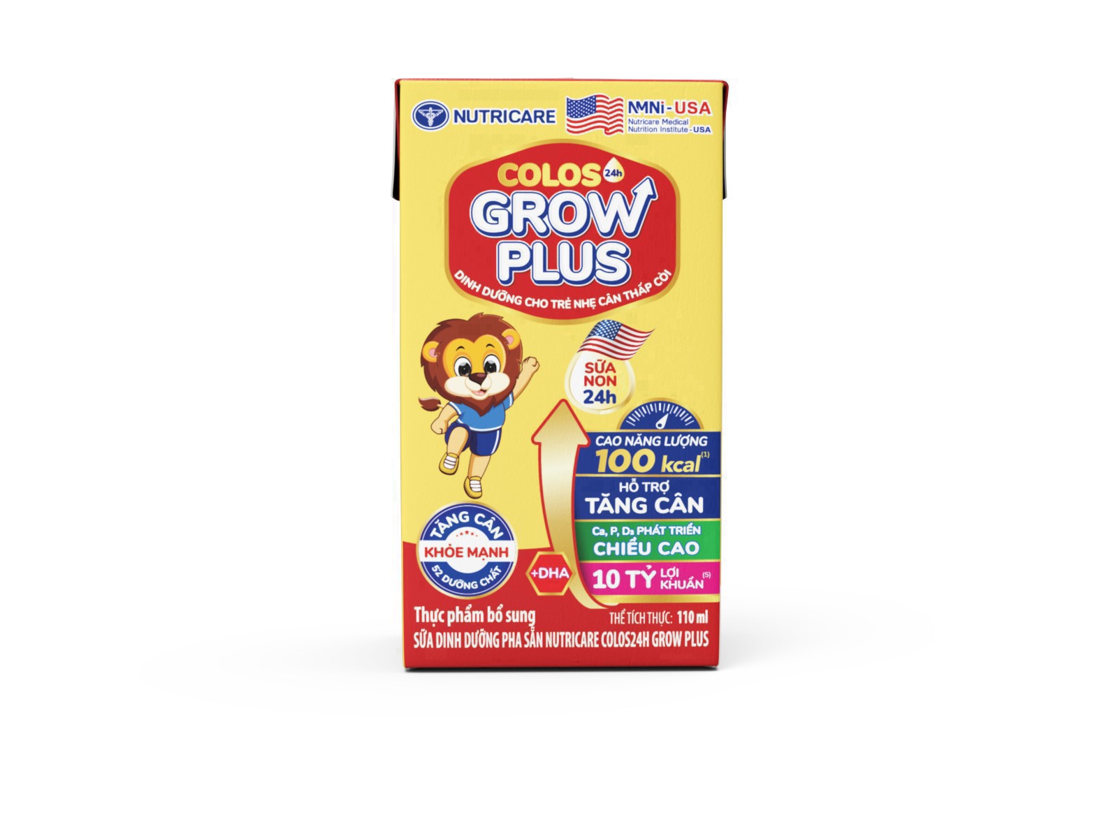 Sữa dinh dưỡng pha sẵn Nutricare Colos24h Grow Plus 110 ml